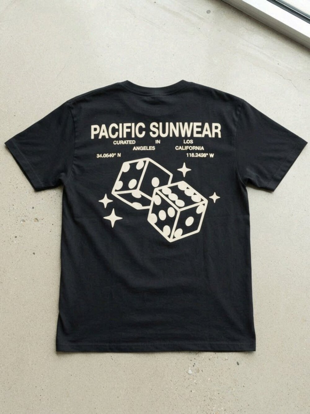 PacSun Shirt, Pacific Sunwear Dice Graphic Tee, Black Men's Graphic T-Shirt Repr